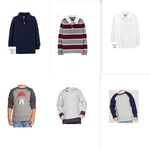 Lot of 6 Boys Polos and Sweatshirts 3T